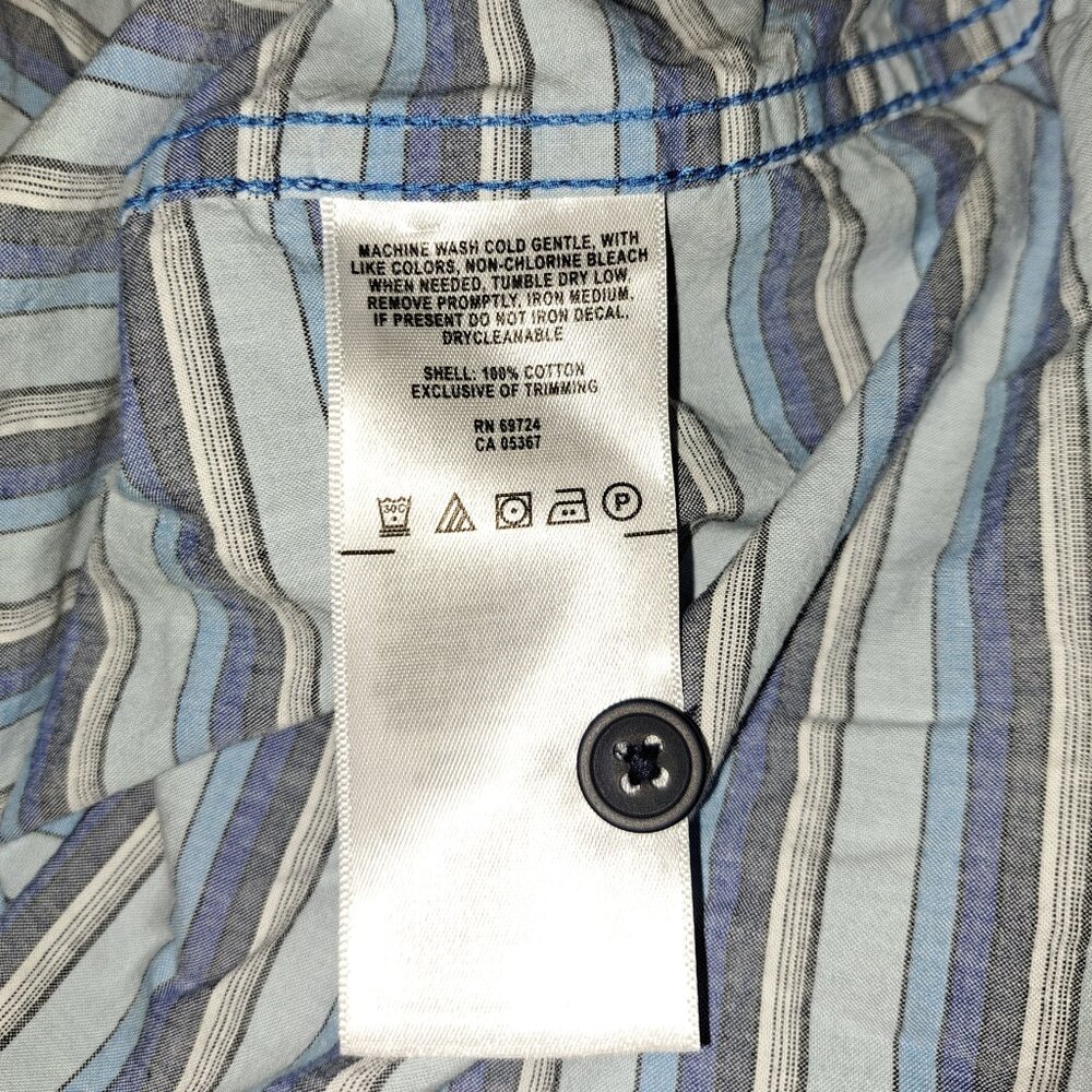 Columbia Men's Thompson Hill Yarn Dye Short Sleeve Azul Stripe Shirt XXL - Picture 2 of 9